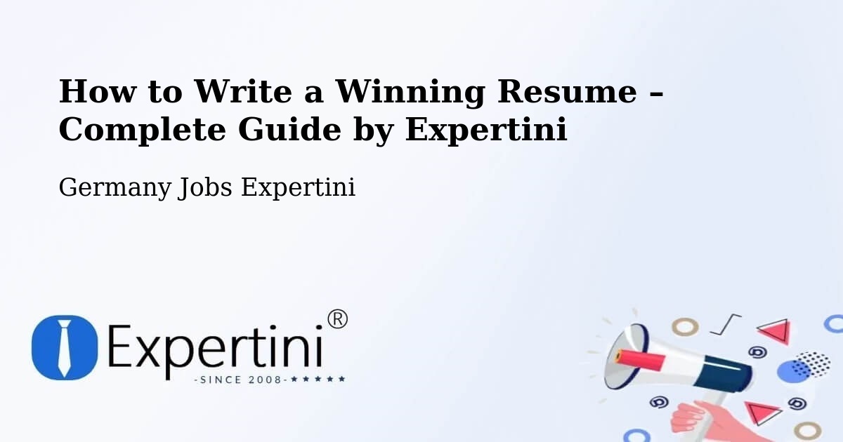 Resume Writing Guide for Job Seekers – Berg - Berg, Germany Jobs Expertini
